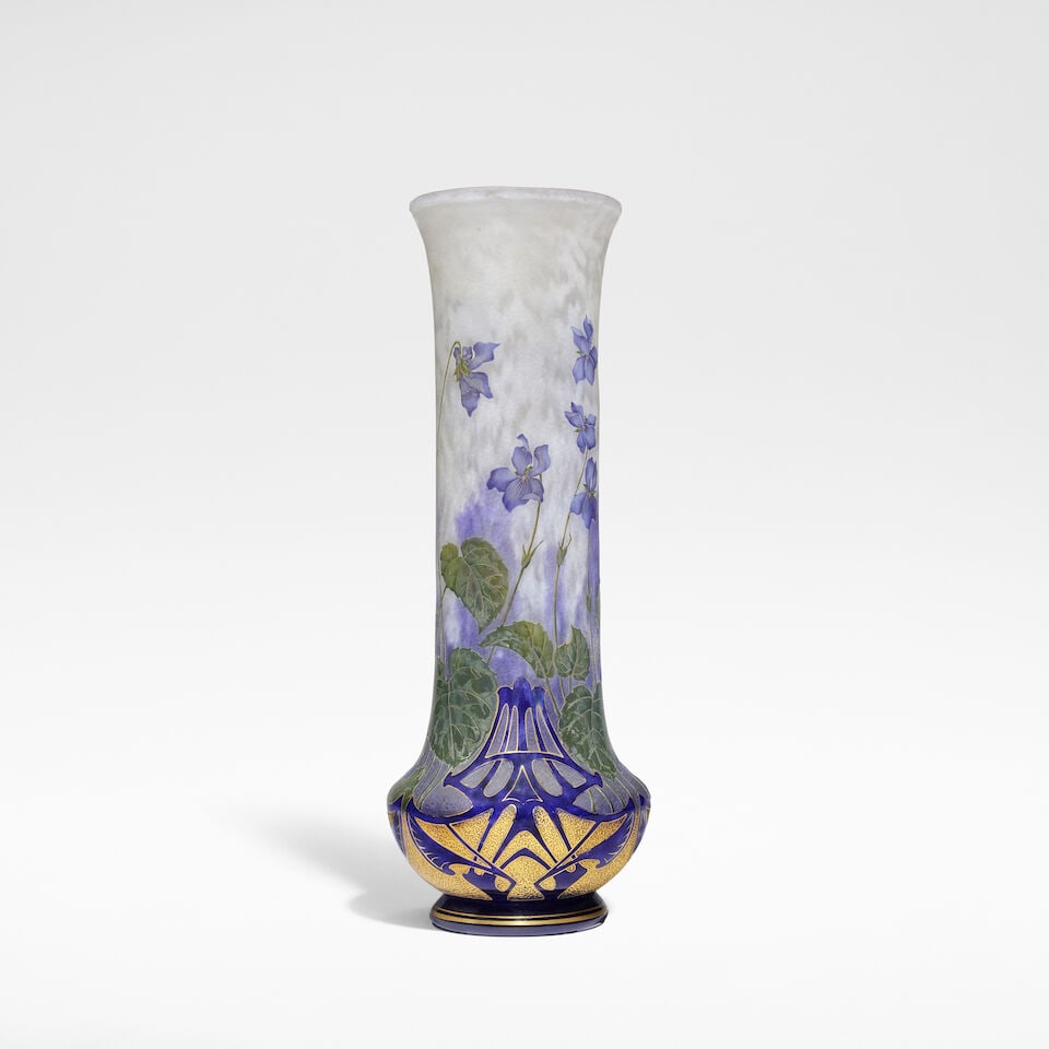 DAUM Nancy 'Violettes' vase, circa 1905 (1 of 2)
