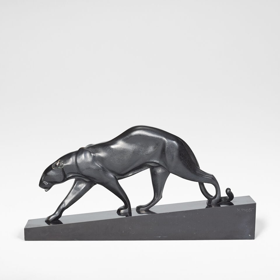 Maurice Prost 'Panther' sculpture, circa 1925 (1 of 2)