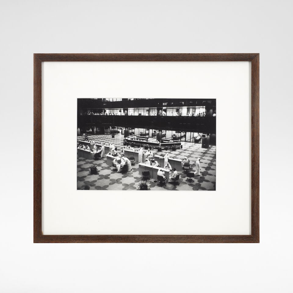 Stuart Franklin 'Bank, Kuwait': Stuart Franklin 'Bank, Kuwait' Gelatin silver print, framed. sheet: 15 7/8 in x 11 7/8 in (40.4 cm x 30.4 cm) frame: 20 1/2 in x 24 1/8 in (52 cm x 61.5 cm) Reverse inscribed in pencil Bank, Kuwait