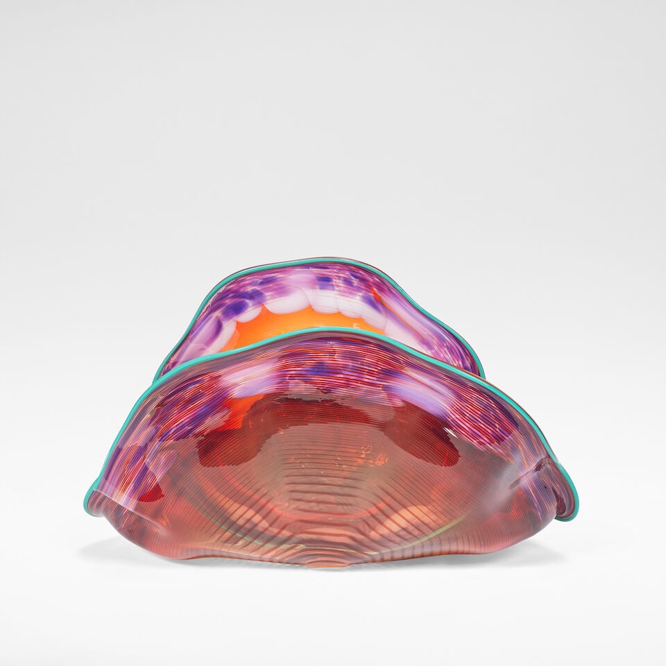 Dale Chihuly Four-piece red 'Macchia' set, 1987 - 2
