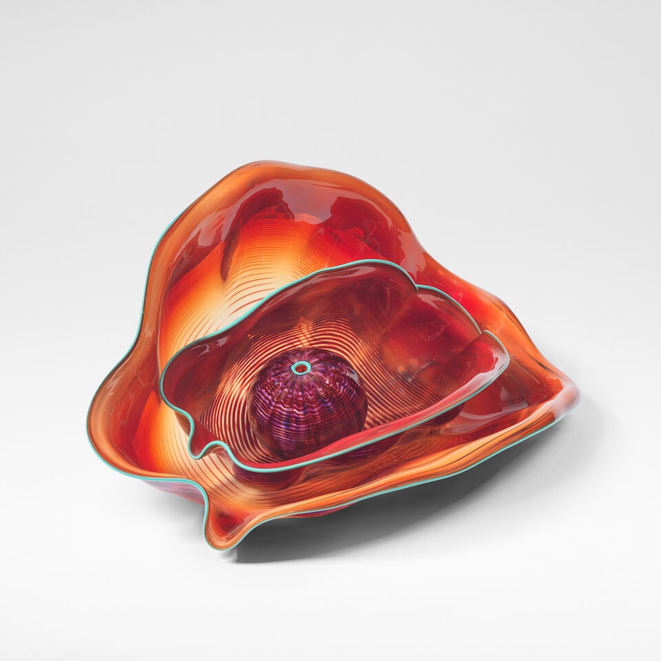 Dale Chihuly Four-piece red 'Macchia' set, 1987 - 4