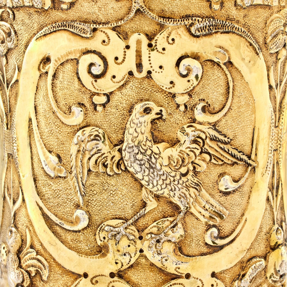 Two German Renaissance silver-gilt cups and covers both David Cramer (Kramer), Augsburg, circa 1... - 4