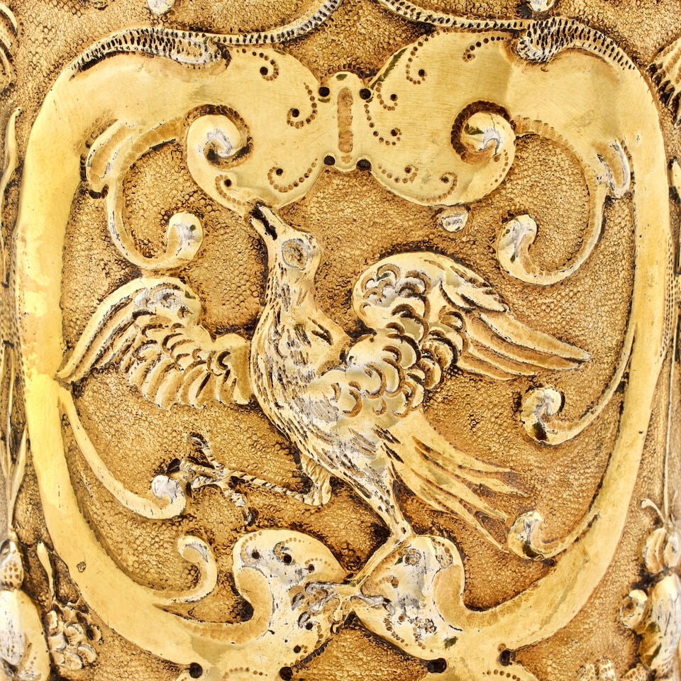 Two German Renaissance silver-gilt cups and covers both David Cramer (Kramer), Augsburg, circa 1... - 5