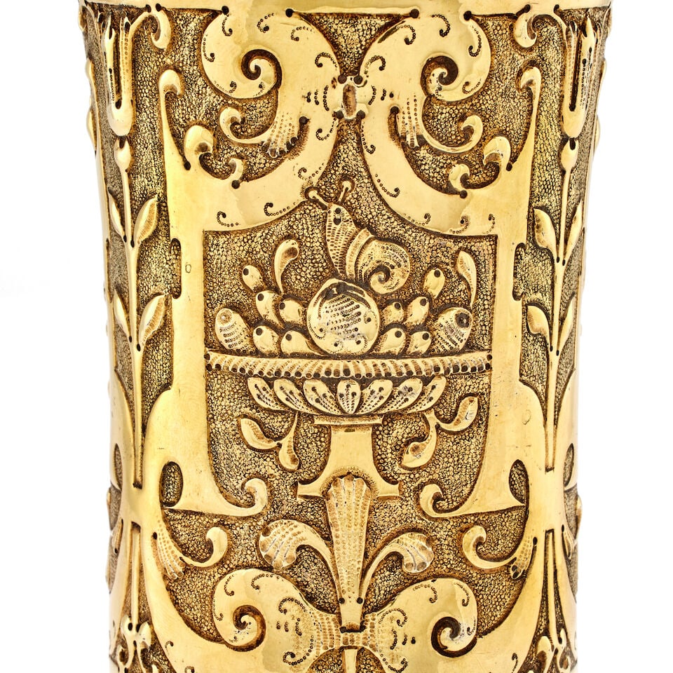 Two German Renaissance silver-gilt cups and covers both David Cramer (Kramer), Augsburg, circa 1... - 6