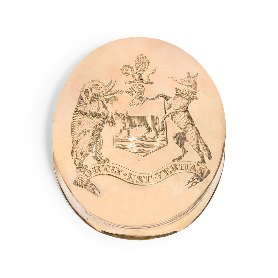 A George III silver-gilt oval seal box Peter and William Bateman, 1814 (1 of 1)