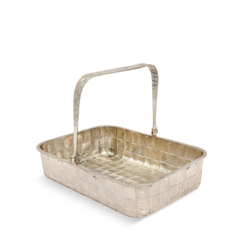 A Russian silver trompe-l'œil basket Vasily Ivanov, St Petersburg 1892 (1 of 4)