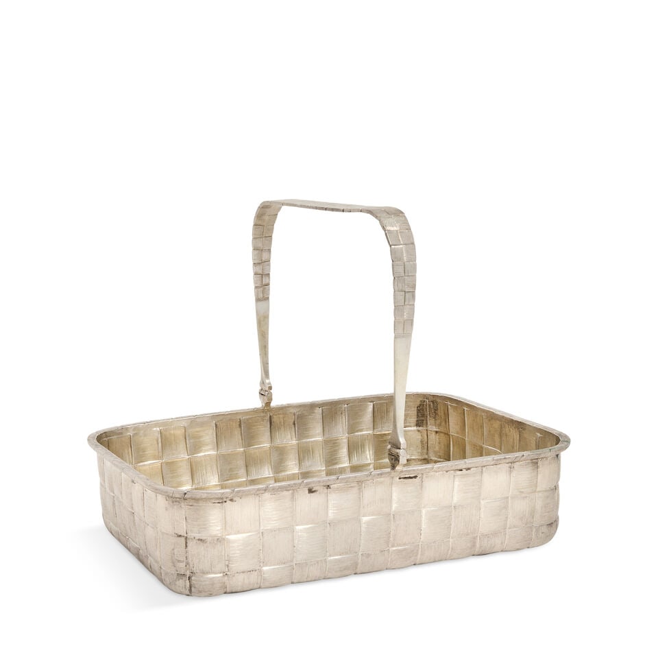 A Russian silver trompe-l'œil basket Vasily Ivanov, St Petersburg 1892 - 3