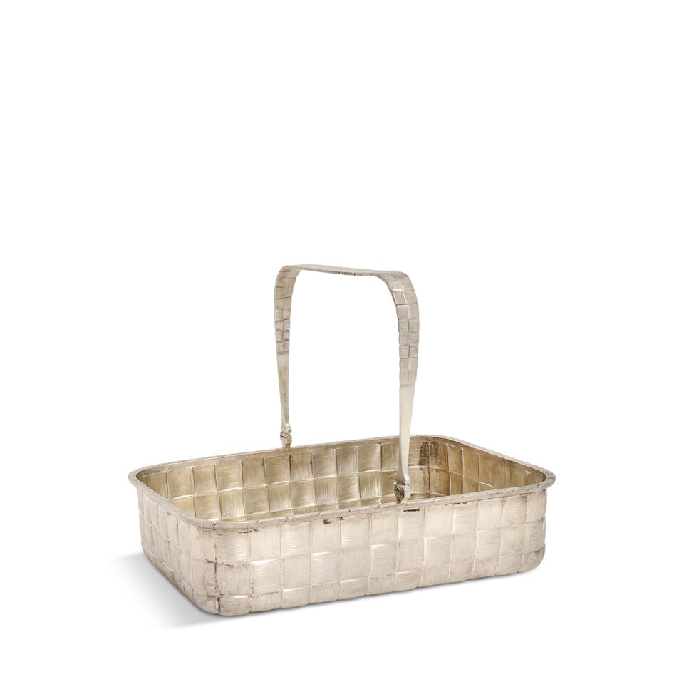 A Russian silver trompe-l'œil basket Vasily Ivanov, St Petersburg 1892 - 4
