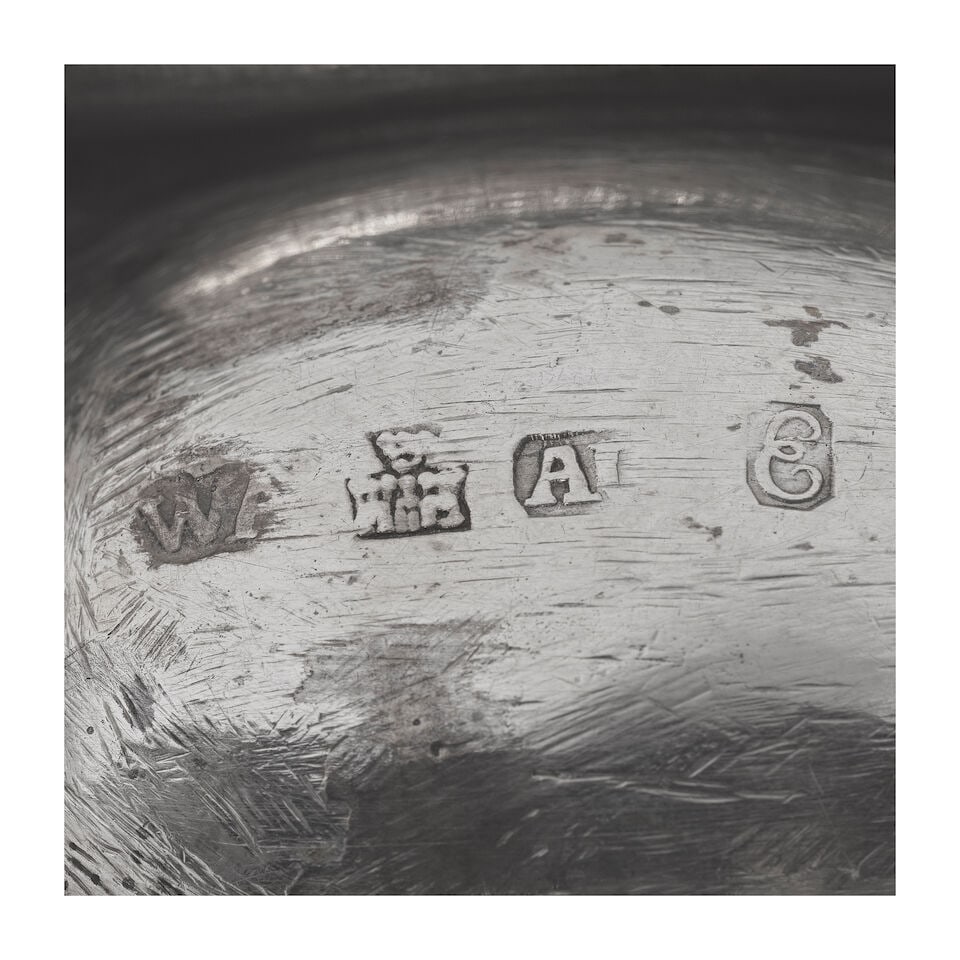 A pair of George II Scottish silver trencher salts William Aytoun, Edinburgh 1734, assay master ... - 2