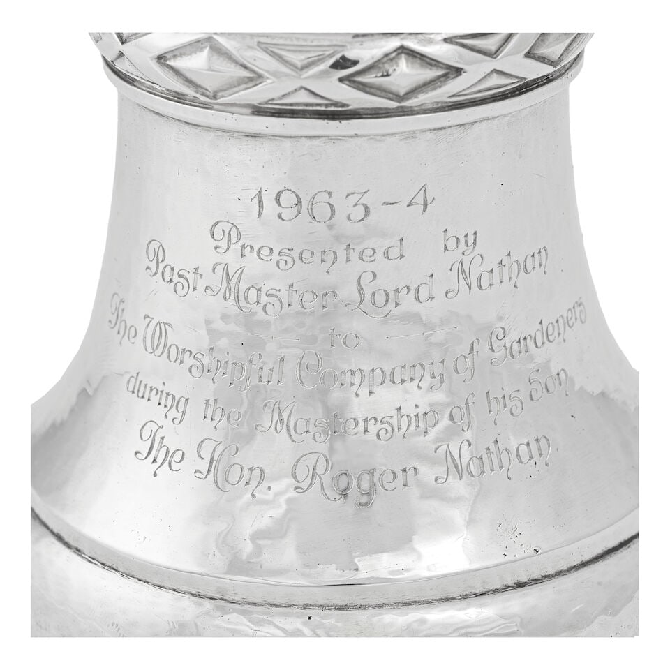 OMAR RAMSDEN: a silver table bell London 1932 - 3