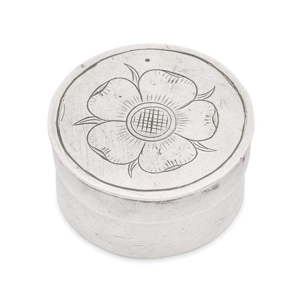 A William and Mary silver patch box with maker's mark only struck once for Mary Elliott, circa 1689 (1 of 1)
