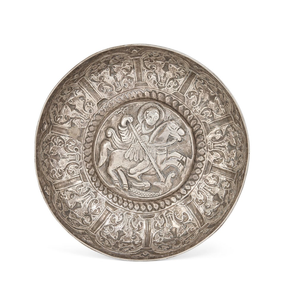 An Ottoman silver bowl apparently unmarked, probably Greece (1 of 2)