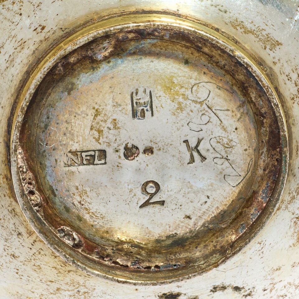 A Norwegian silver-mounted stoneware tankard Romanus Andersen Pharo, Oslo, 1746, guardeinstempl... - 3