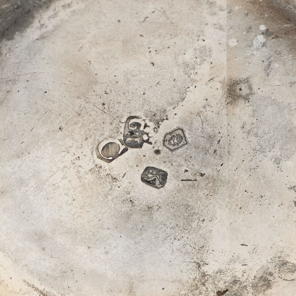 A large Britannia standard silver brandy pan marks rubbed, possibly by Thomas Par, London, circa... - 2