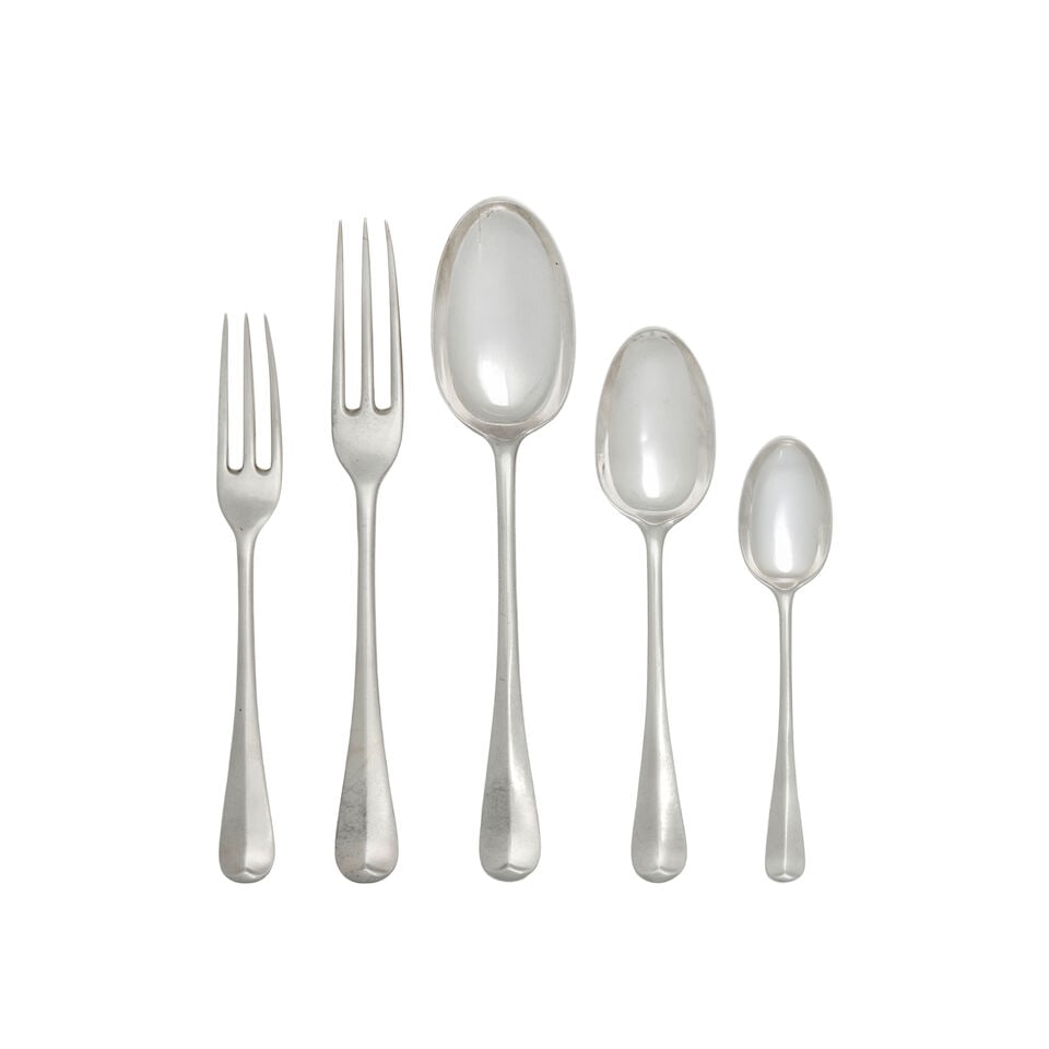 A silver Hanoverian pattern flatware service Arthur Martin Parsons & Frank Herbert Parsons, trad... (1 of 1)