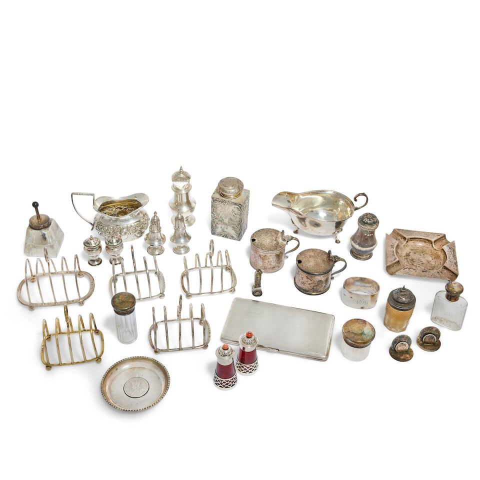 A large collection of silver dining items and other items various maker's and dates (Qty) - 2