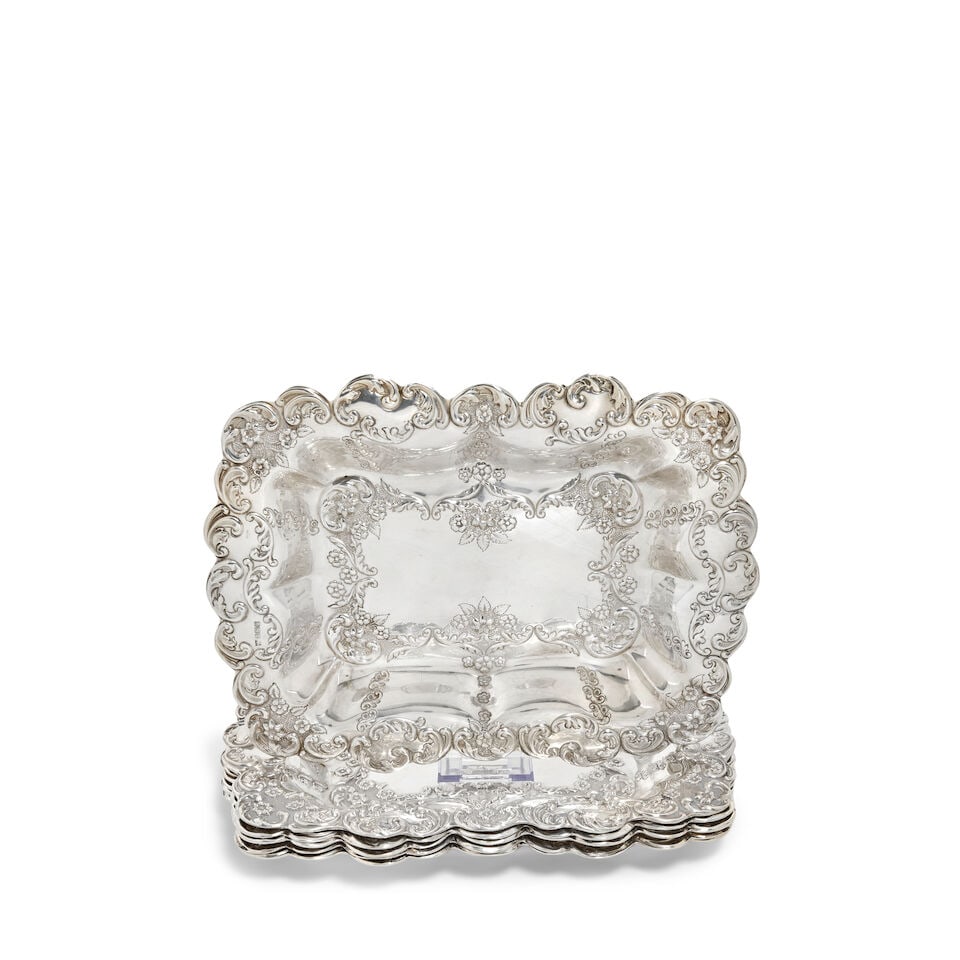 An Edwardian matched set of six silver dishes five Fenton Bros Ltd, Sheffield 1907, and one Will... (1 of 1)