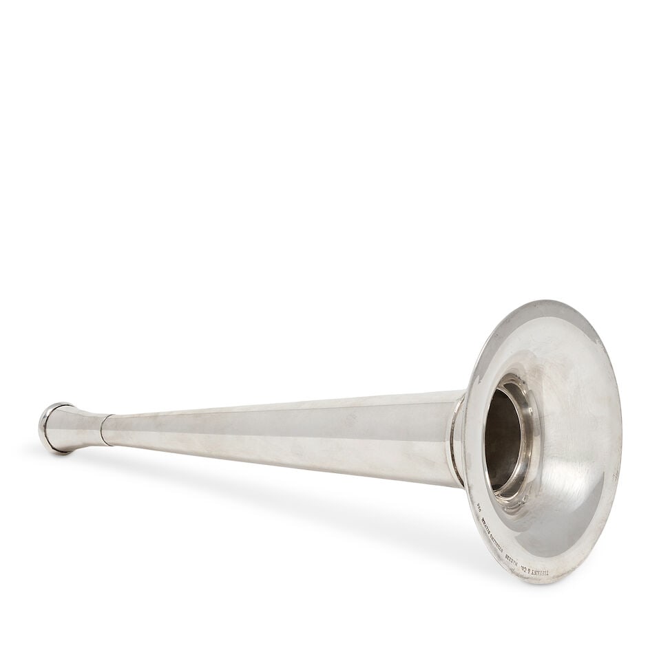 TIFFANY: an American silver 'new years eve' party horn stamped Tiffany & Co, Makers Sterling Si... (1 of 2)