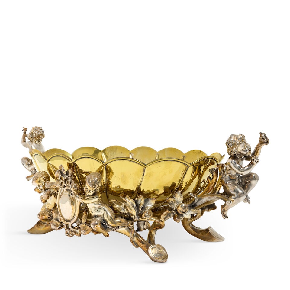 A large and impressive 19th century French electroplated centrepiece jardinière Christofle,... - 3