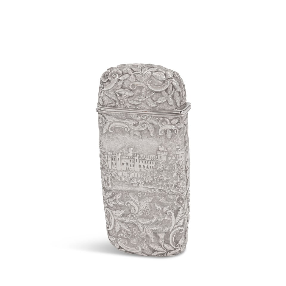 A Victorian silver 'Windsor Castle' cheroot case Nathanial Mills, Birmingham 1838 (1 of 2)