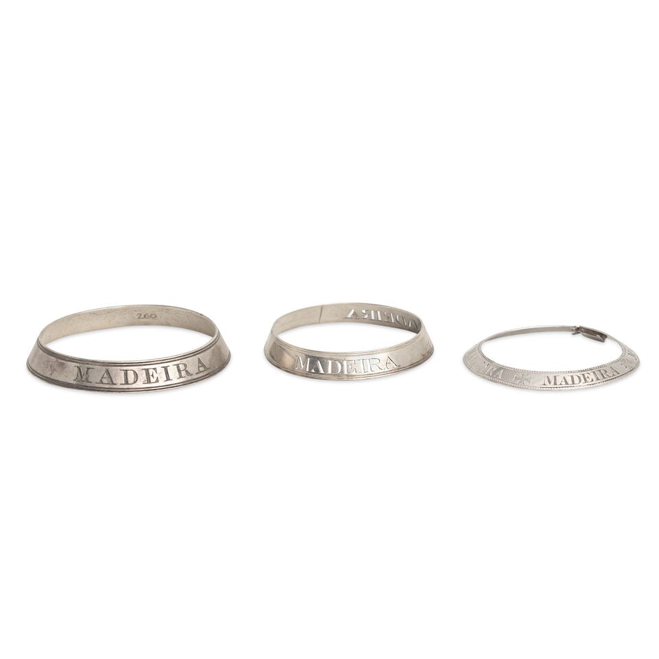 A collection of three silver MADEIRA wine collars (3) (1 of 1)