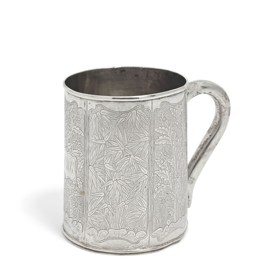 A Chinese export silver tankard Soon Sein, with Chinese charter mark (1 of 2)