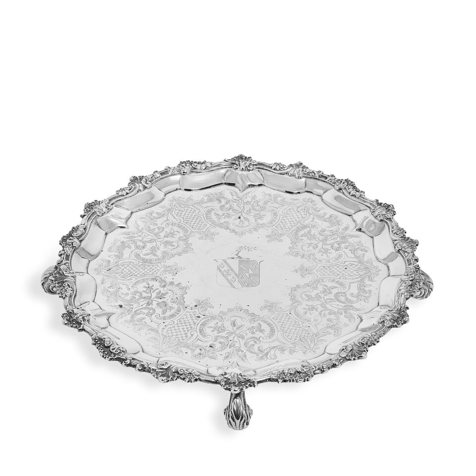 A George III silver salver Robert Jones II, London 1781 (1 of 3)