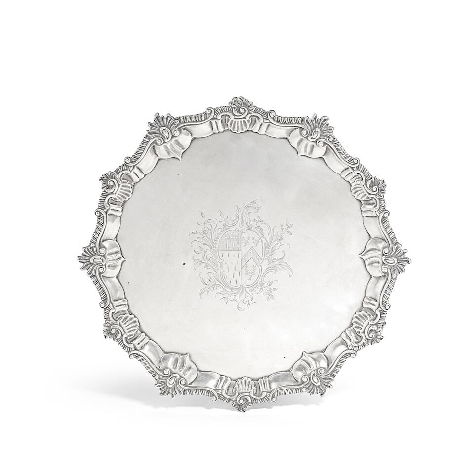 A George III silver salver Edward Coker, London 1762 (1 of 3)