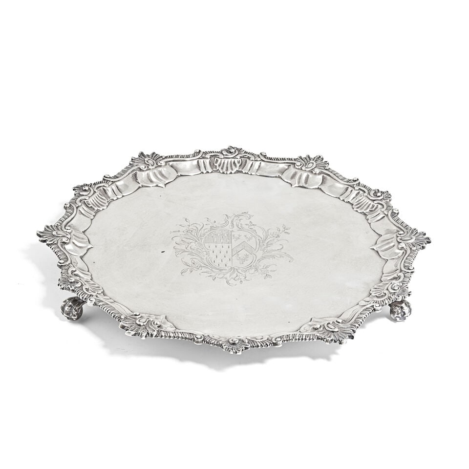 A George III silver salver Edward Coker, London 1762 - 2