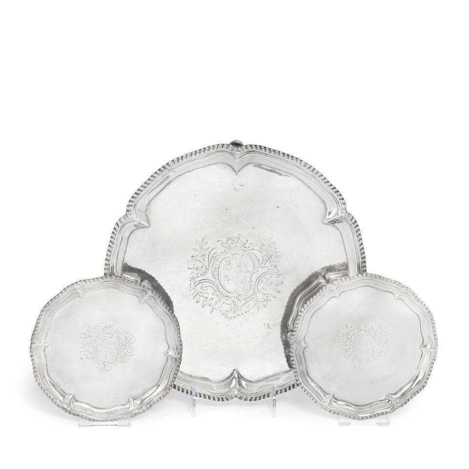 A suite of George III silver salvers Ebenezer Coker, London 1764 (1 of 1)