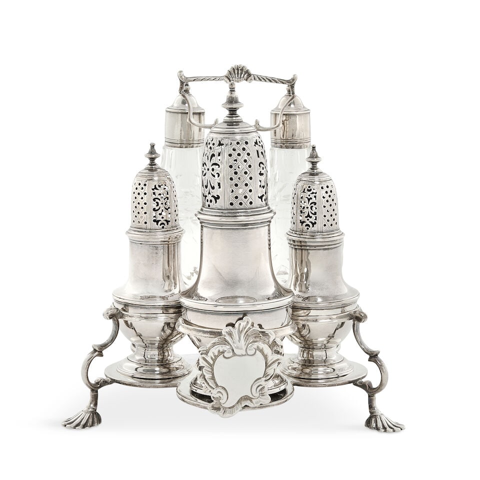 A George III silver Warwick cruet Samuel Wood, London 1762 (1 of 4)
