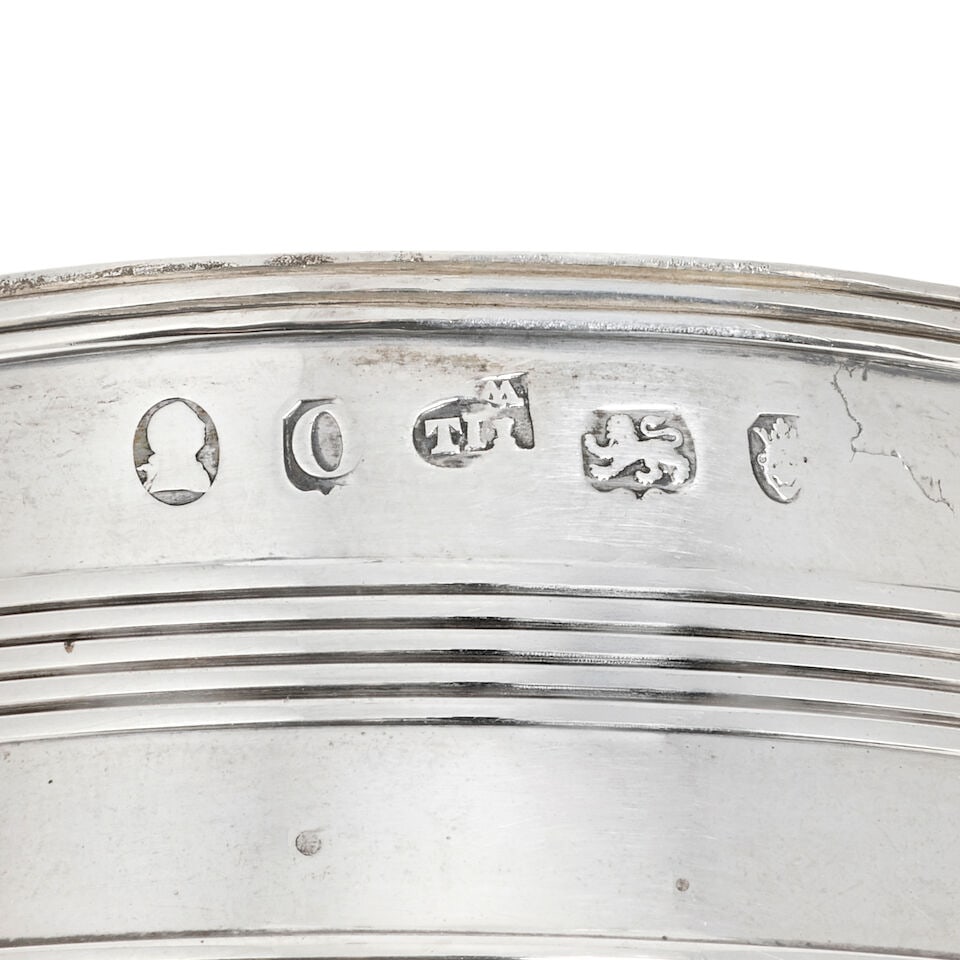 A George III silver beaker and a George III silver small mug the first, maker's mark 'I.C' poss... - 2
