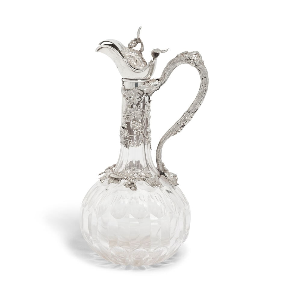 A Victorian silver-mounted glass claret jug George John Richards & Edward Charles Brown, London ... (1 of 2)