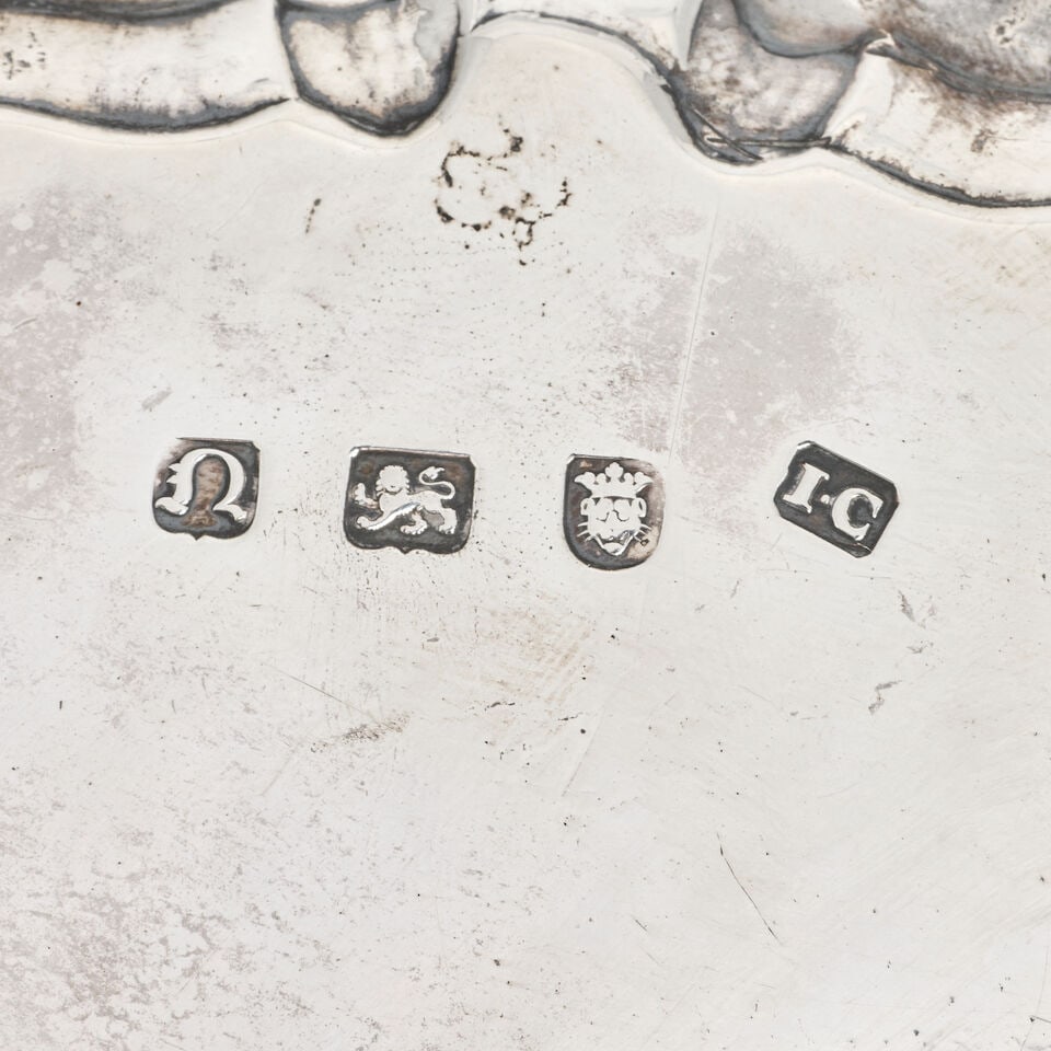 Two silver waiters the first, William Peaston, London 1753, the second, probably John Carter, Lo... - 2