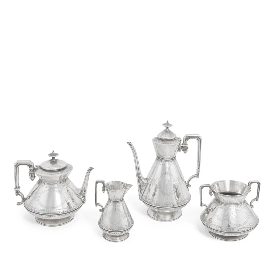 A Victorian silver four-piece tea service John, Edward, Walter & John Barnard (Barnard & Sons Lt... (1 of 1)
