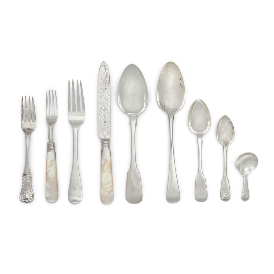 A collection of silver flatware various maker's and dates (1 of 1)