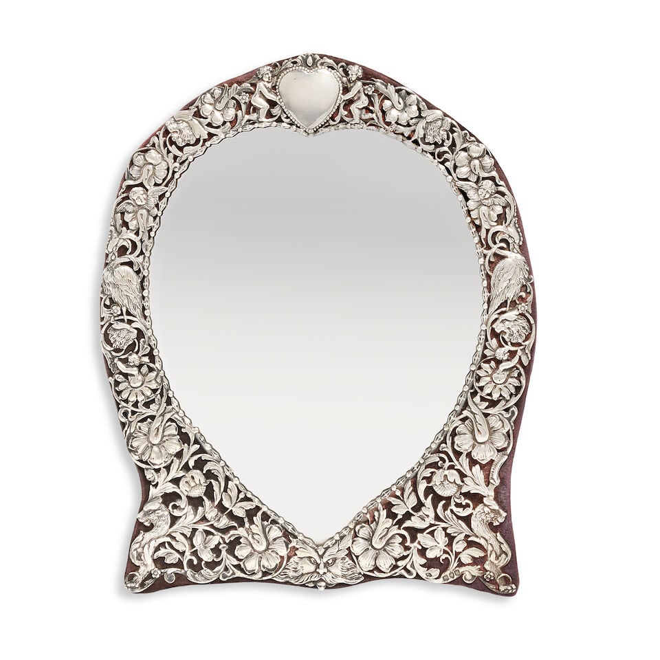 A Victorian silver table mirror William Comyns, London 1892 (1 of 2)