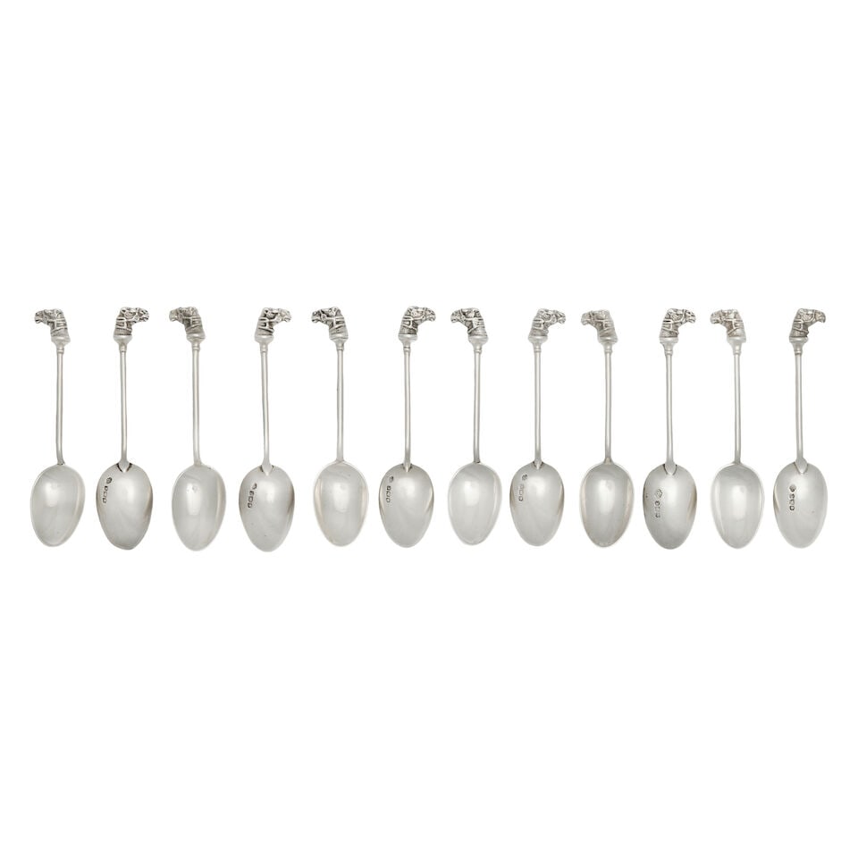 A group of novelty coffee spoons William Hutton & Sons Ltd, Sheffield 1923, 1924, 1927 and 1928 (1 of 1)