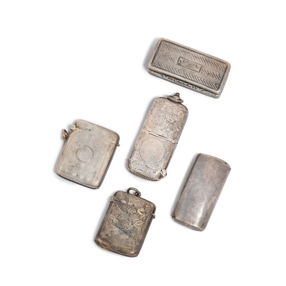 A collection of silver boxes various makers and dates (5) (1 of 2)