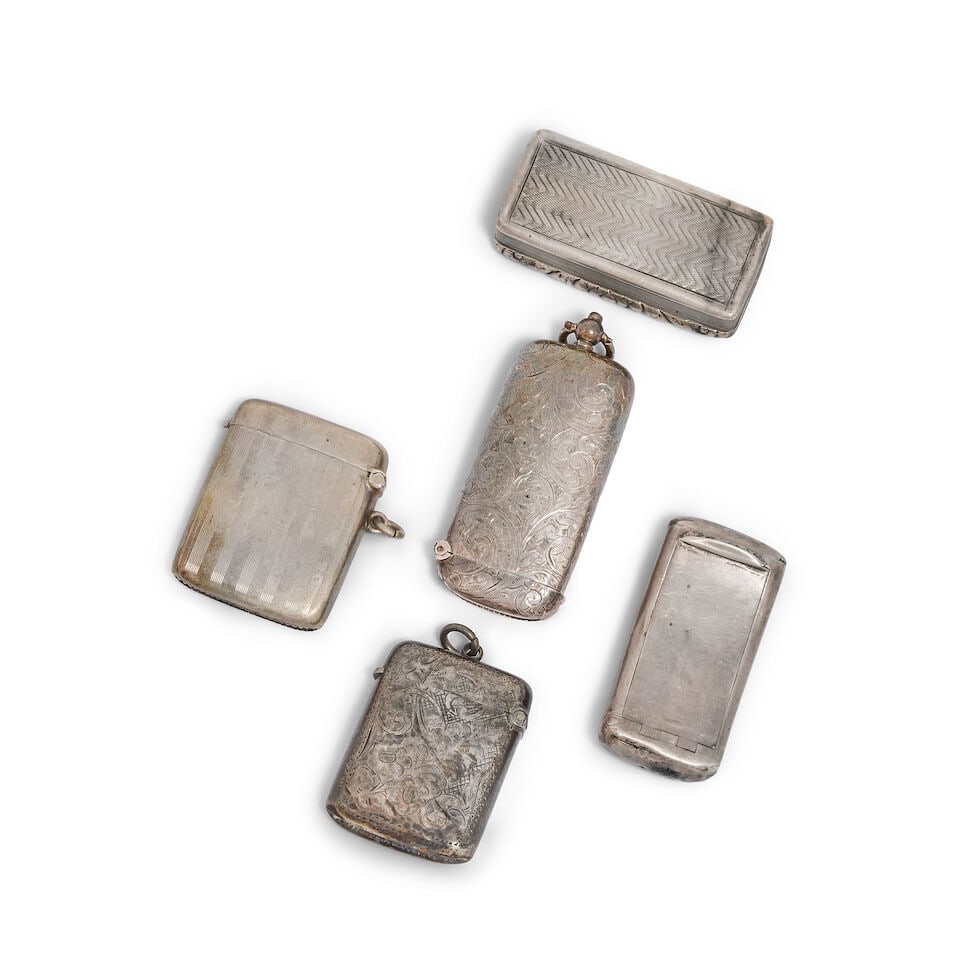 A collection of silver boxes various makers and dates (5) - 2