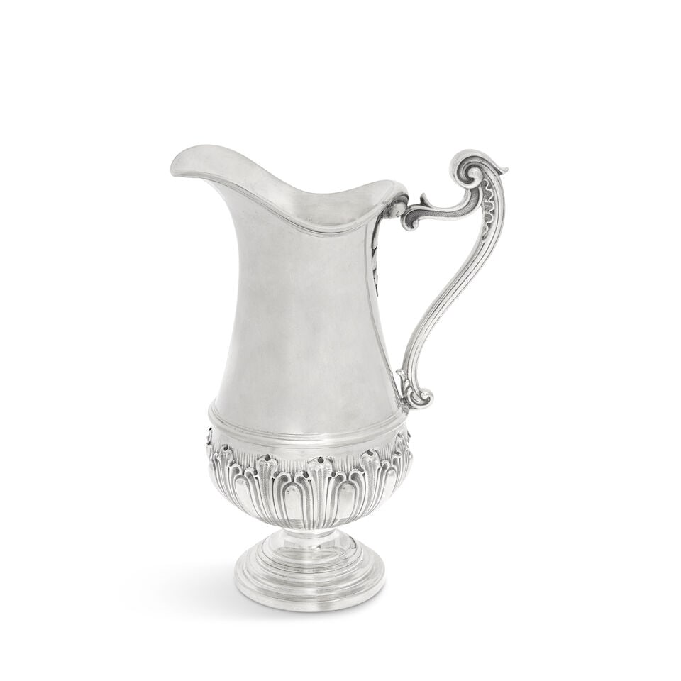 An Italian silver jug with 1944 - 1968 period maker's mark, also incuse stamped 800 (1 of 1)