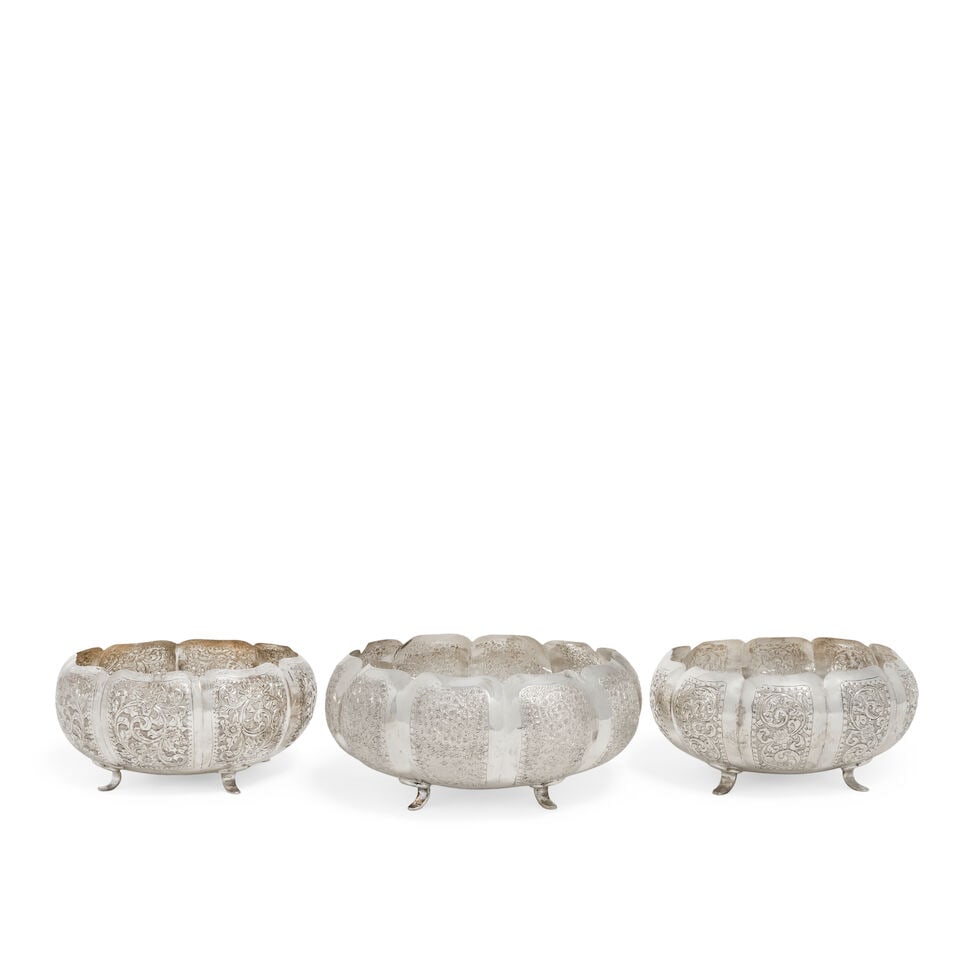 Three silver bowls each with incuse stamped PAK 94 SIL (3) (1 of 2)
