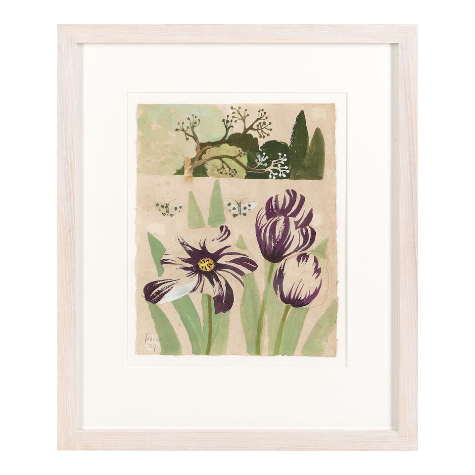 Mary Fedden R.A. (British, 1915-2012) Purple Flowers - 2