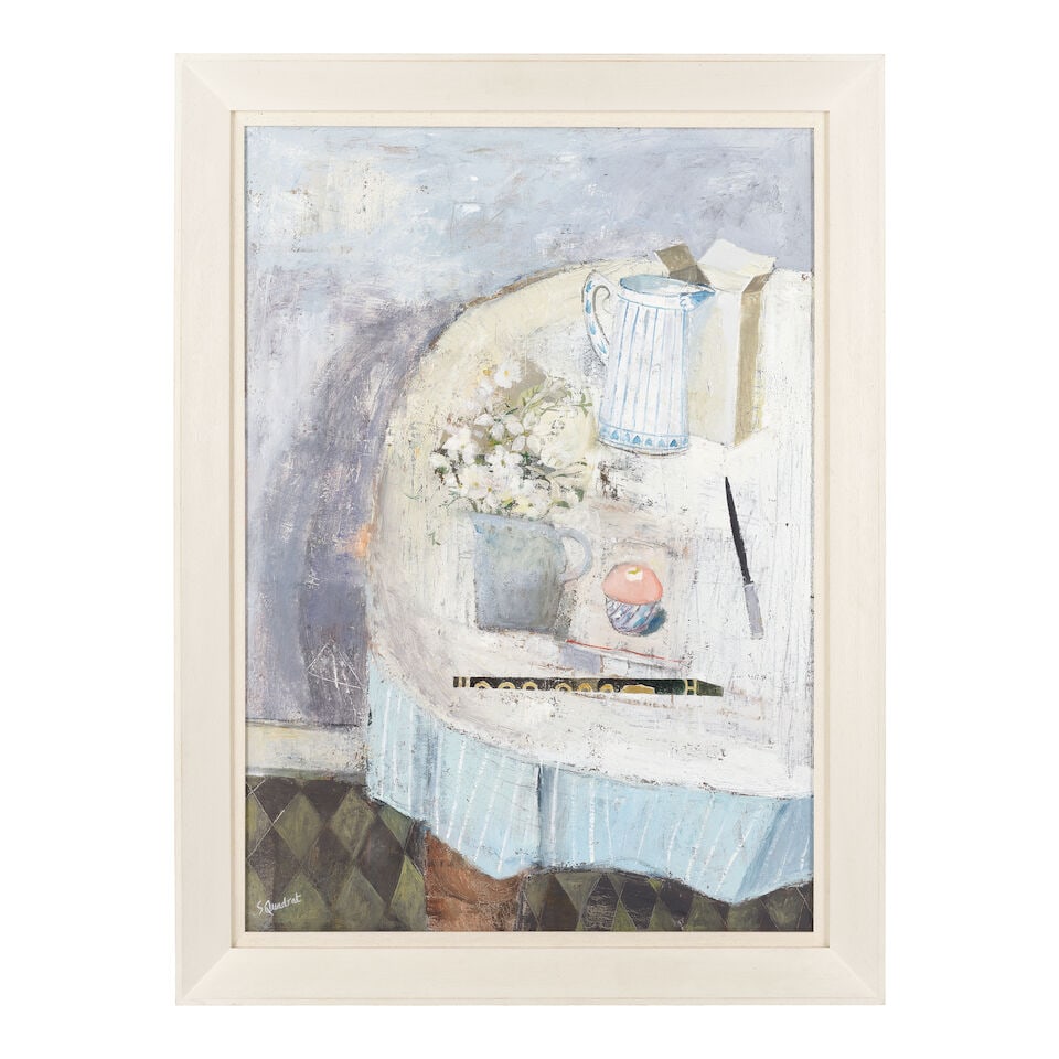 Simon Quadrat P.P.R.W.A., N.E.A.C. (British, born 1946) Still Life with Black Flute (Painted in ... - 2