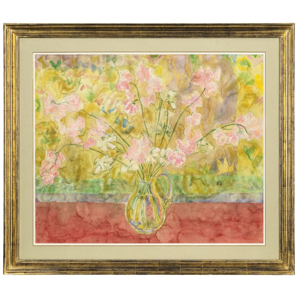 Norman Adams R.A. (British, 1927-2005) Sweet Peas in a Vase - 2