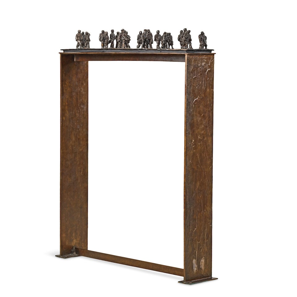 Mo Farquharson (British, 1953-2018) 8.53a.m. London Bridge 13cm (5 1/8in) high excluding base; 1... - 2