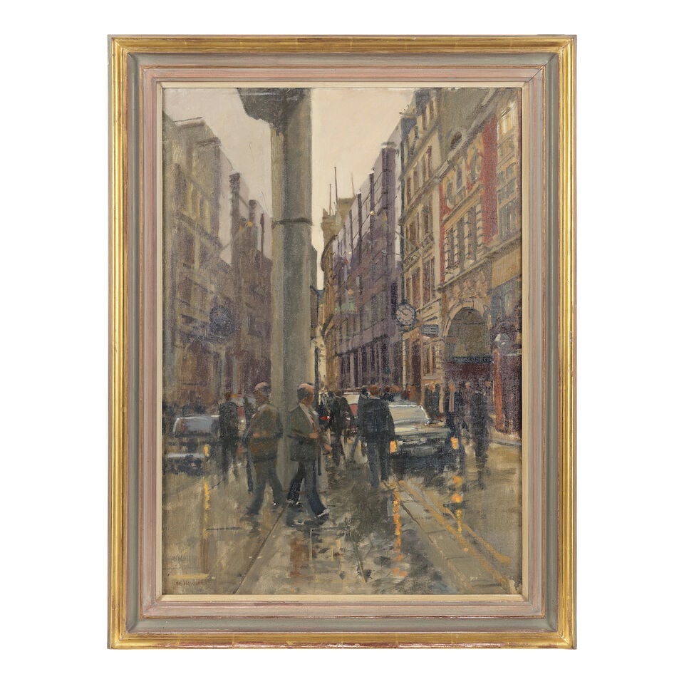 Ken Howard R.A. (British, 1932-2022) Throgmorton Street - 2