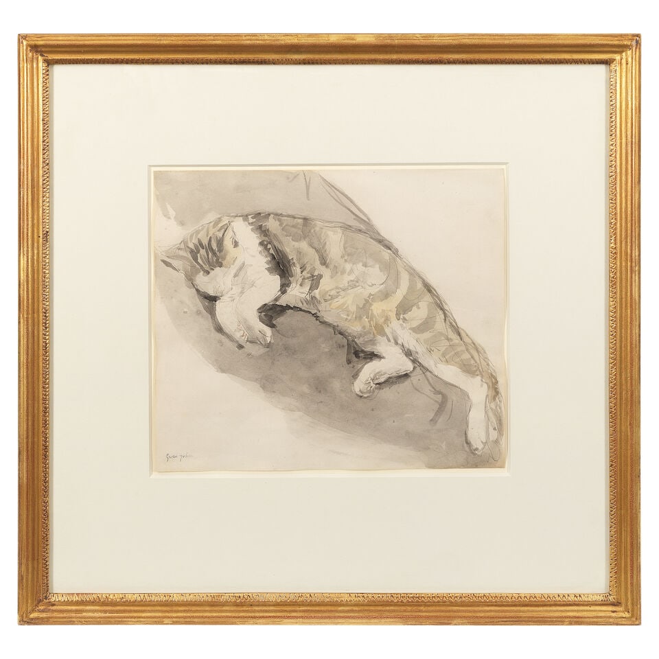 Gwen John (British, 1876-1939) Napping Tortoiseshell Cat (Executed in 1907) - 2