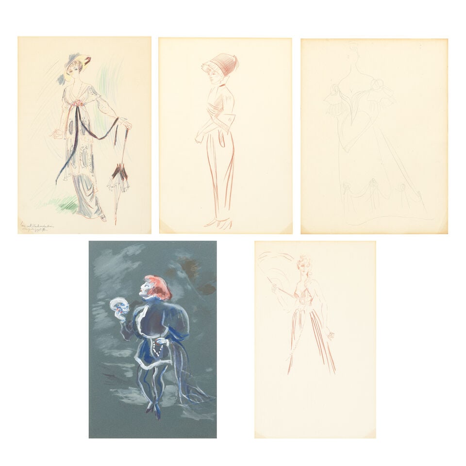 Cecil Beaton (British, 1904-1980) Sarah Bernhardt as Hamlet (together with four further costume... - 6
