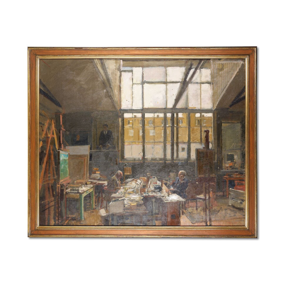 Ken Howard R.A. (British, 1932-2022) Robert Buhler and Bill Michael at 3 Avenue Studios - 3